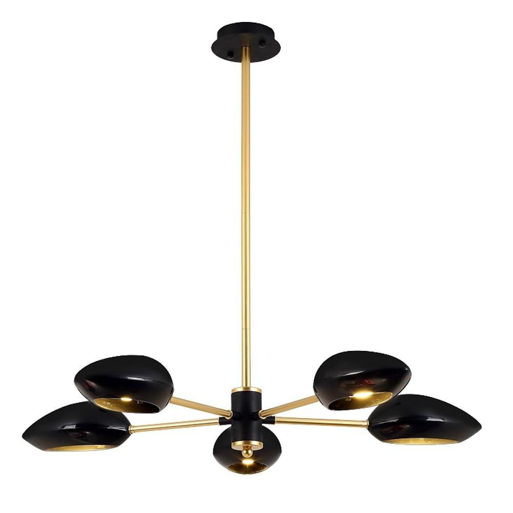 Black Gold Sputnik Chandelier 4 Lights