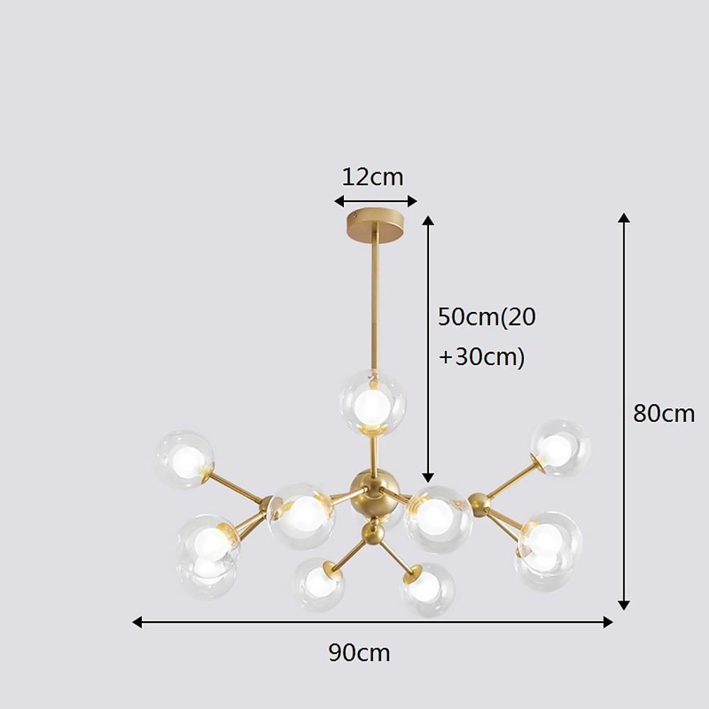 Radiant Beauty 12- Light Sputnik Semi Flush Fixture Chandelier