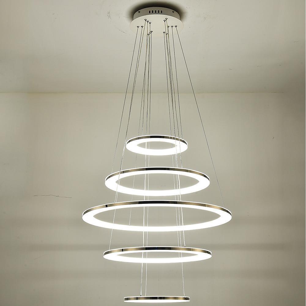 Adjustable Contemporary Chandelier Light Mid-century Chandeliers with 5 Tiered LED Lights