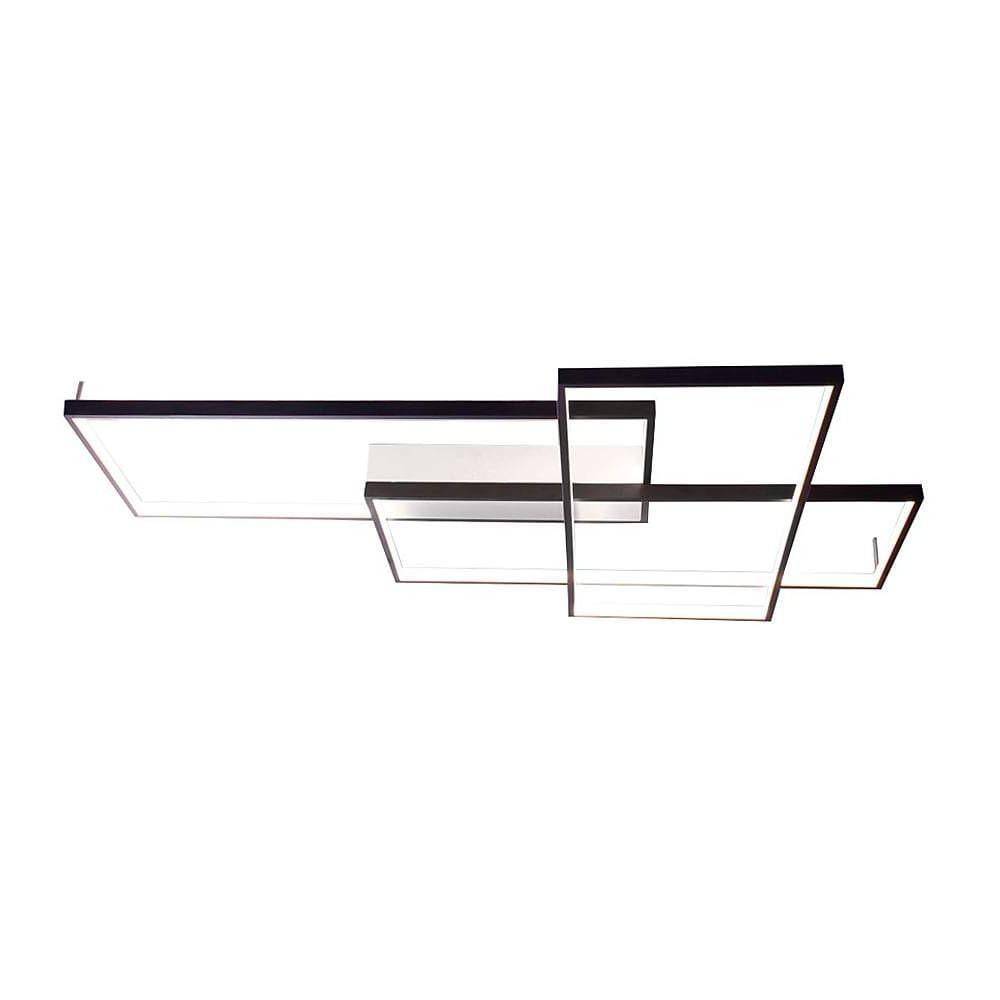 Rectangular Hybrid Modern Flush Mount Ceiling Light With 1 Central LED Light