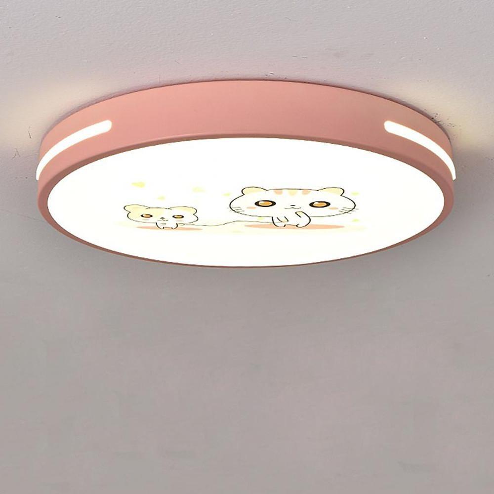 Circular with Cute Pattern LED Modern Flush Mount Ceiling Light