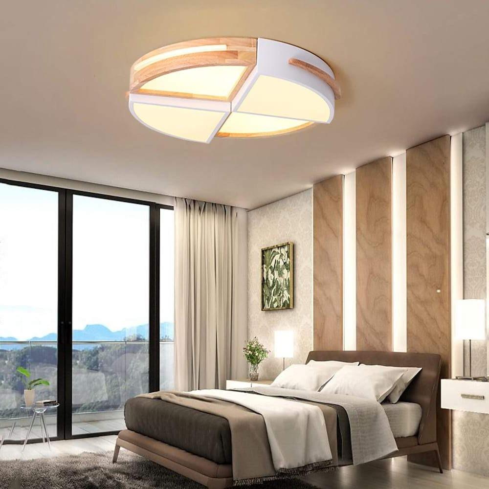 Geometric Quartered Circle Dimmable LED Modern Flush Mount Ceiling Lights