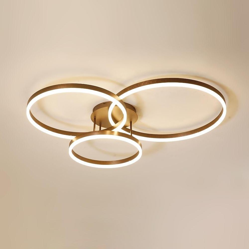 3 Circle Minimalist Acrylic LED Flush Mount Ceiling Light for Living Room