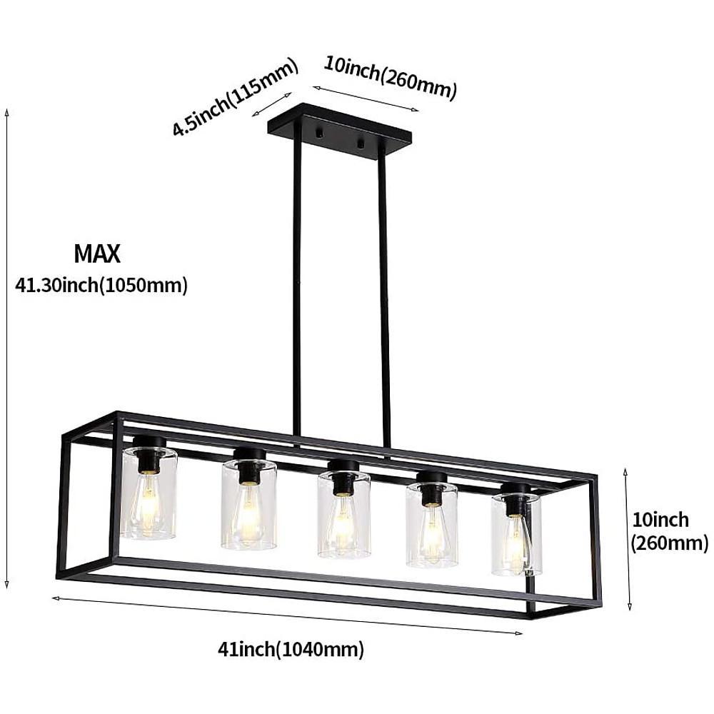 Box Lanterns Rectangular Chandelier Industrial Foyer Chandelier Dining Room Chandelier