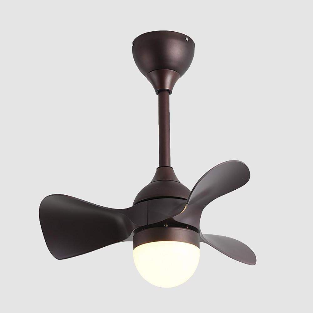 Dimmable LED Nordic Flush Mount Ceiling Fan Light with Remote Control