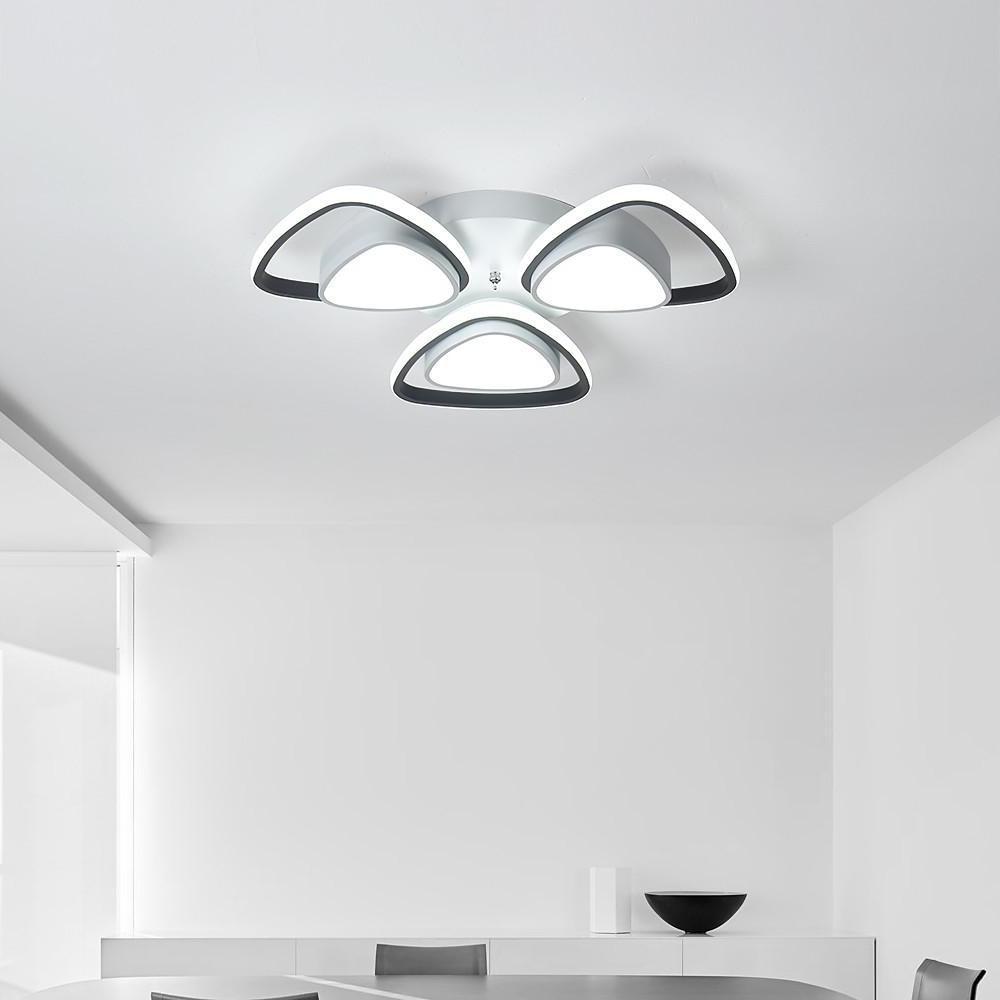 Unique Geometric LED Flush Mount Ceiling Light for Hallway Entryway