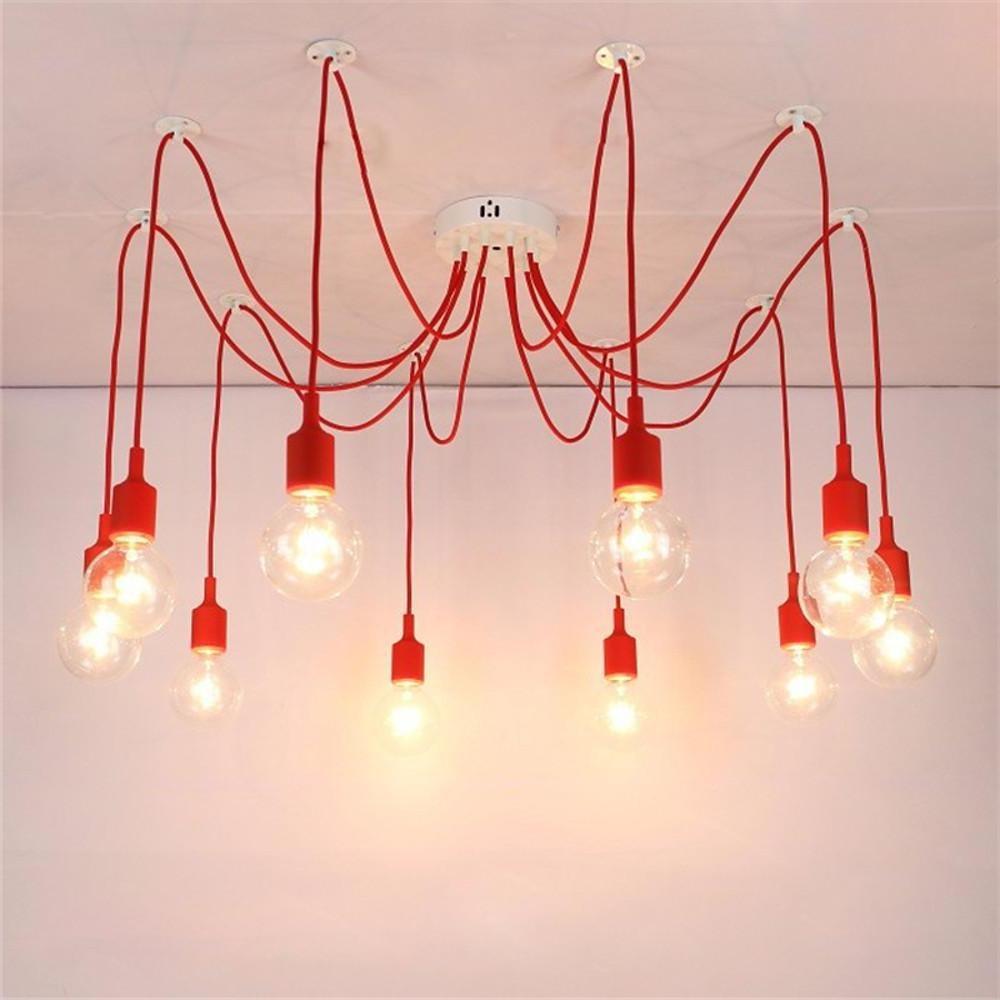 Cluster Spider Pendant Lighting 10-heads DIY Adjustable Ceiling Lights