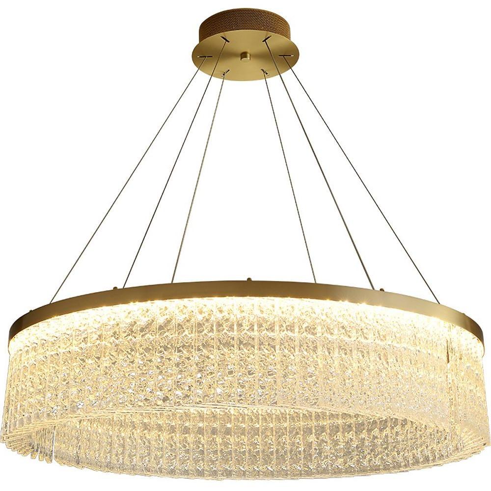 Luxury Circular Crystal Glass Pendant Light Modern Chandeliers