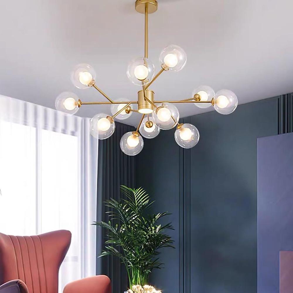 9 Lights Glass LED Modern Chandeliers Ceiling Lights Pendant Light