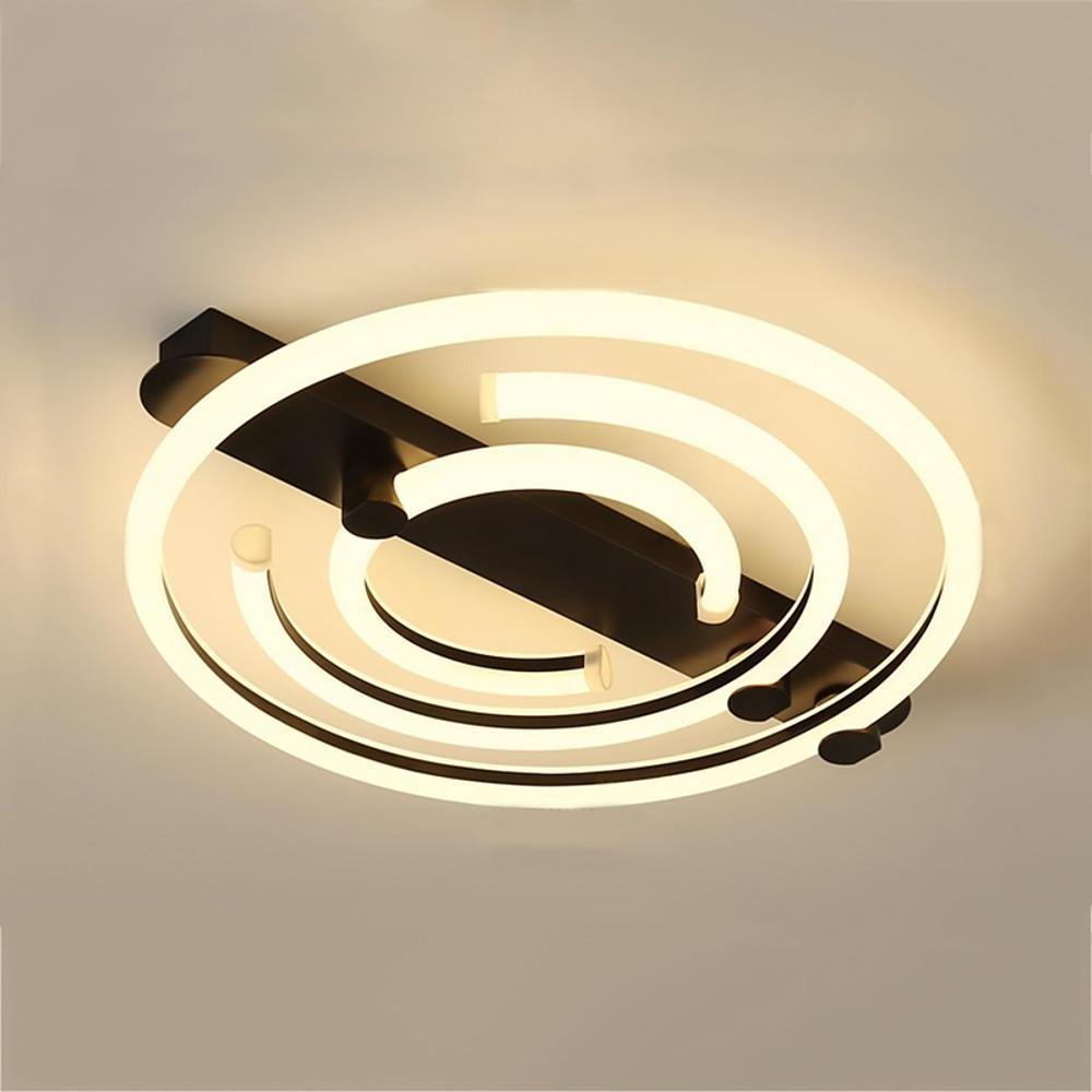 Circular Abstract LED Flush Mount Ceiling Light for Bedroom