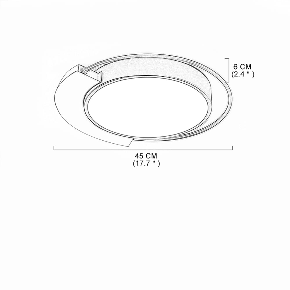 Modern Circular Flush Mount Ceiling Light Light 1 Light