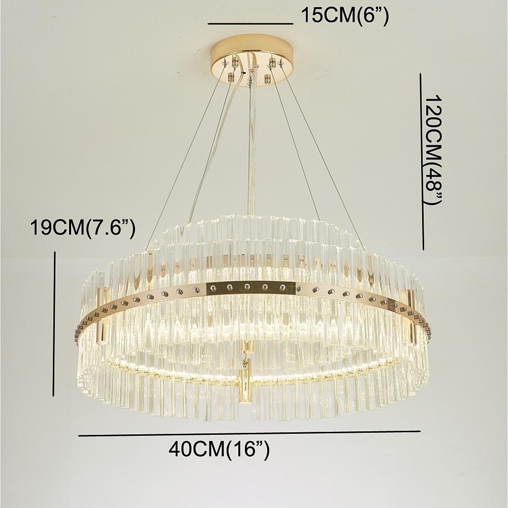 Modern Luxury Dozens of Crystal Chandelier Gold LED Lighting