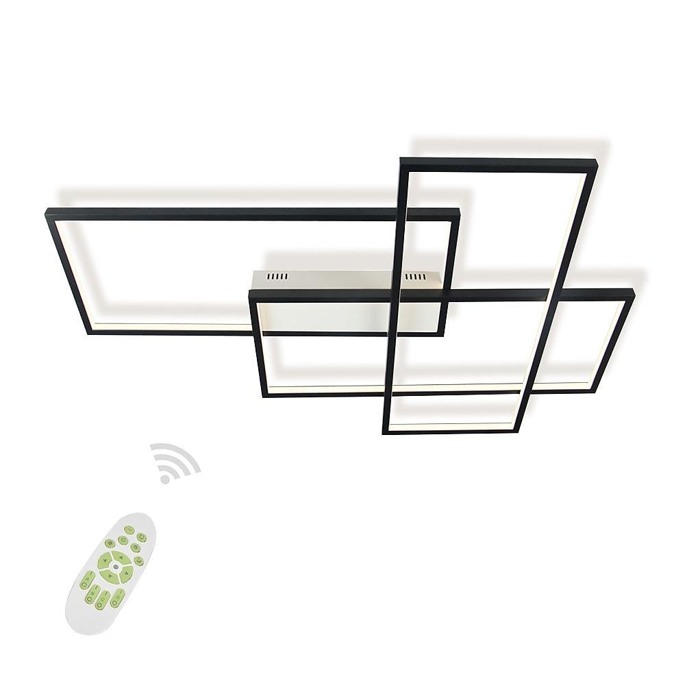 Rectangular Hybrid Modern Flush Mount Ceiling Light With 1 Central LED Light