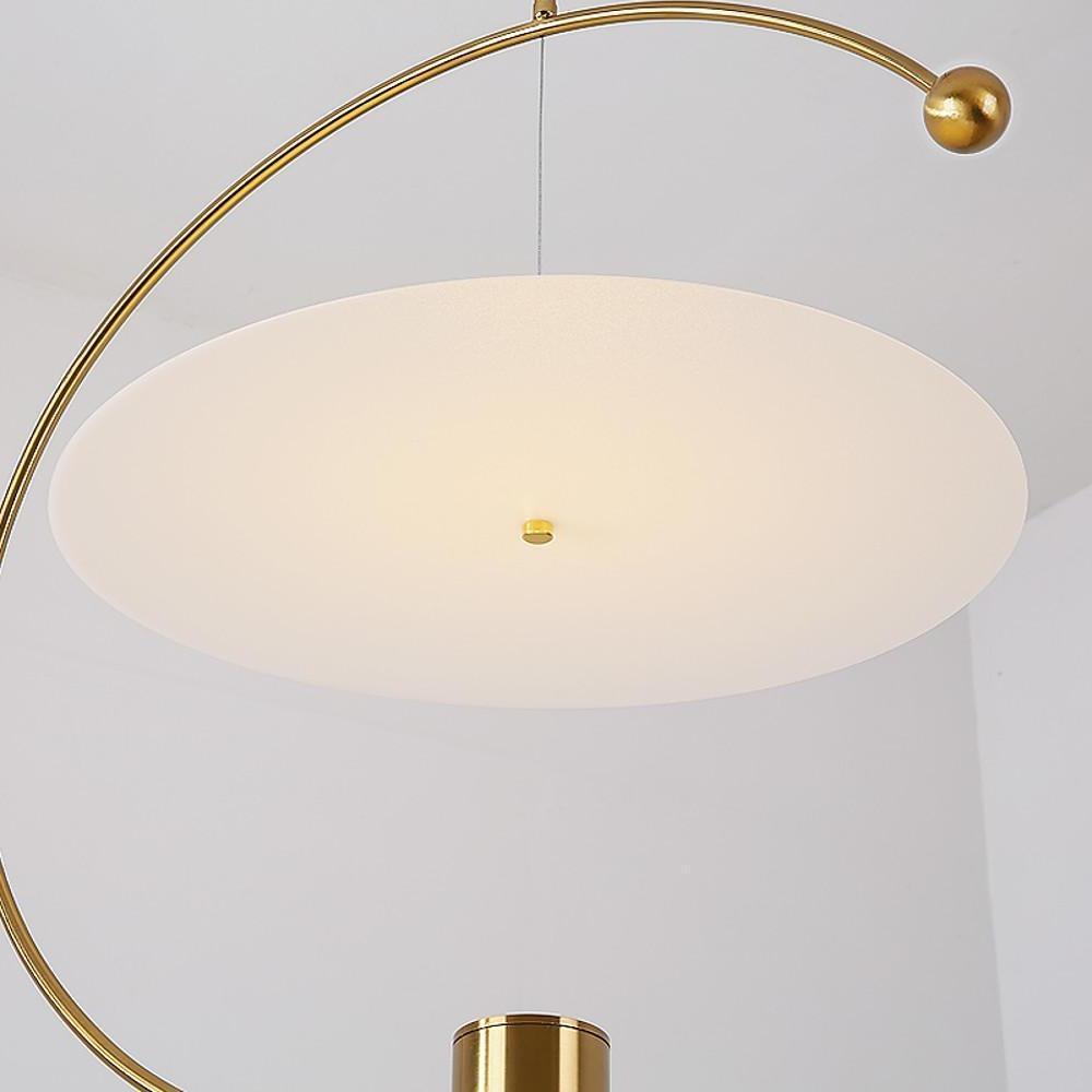 Electroplated Metal Semi Circular LED Gold Nordic Pendant Lighting