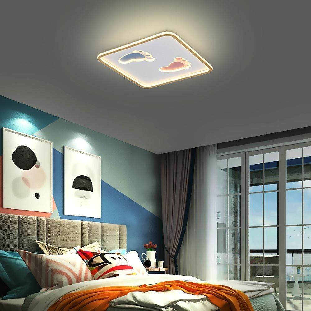 Feet Image Novelty Nordic Metal LED Flush Mount Ceiling Light for Bedroom