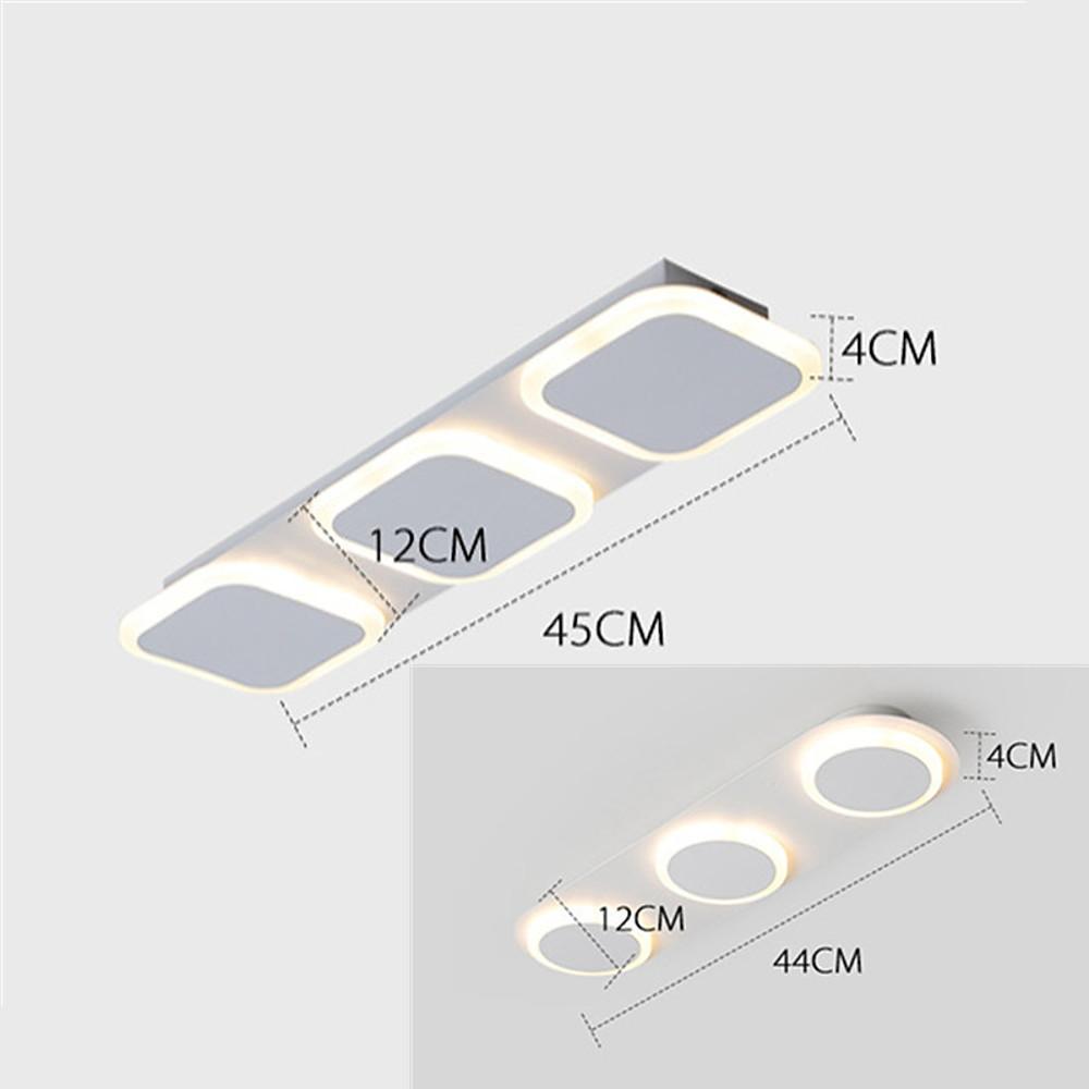 Round Square LED Modern Flush Mount Lighting Ceiling Lights Fixture