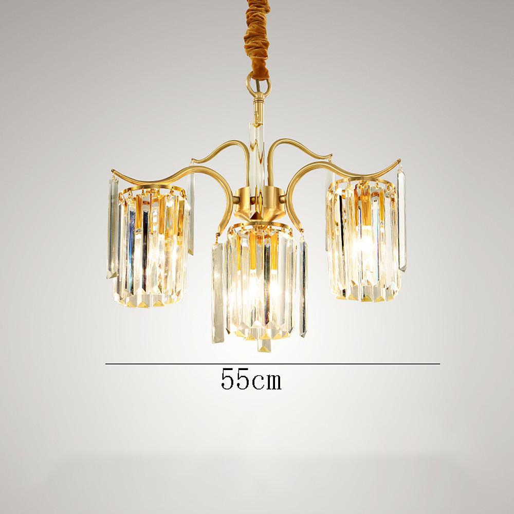 Classical 11-lights LED Copper Glass Crystal Modern Chandeliers