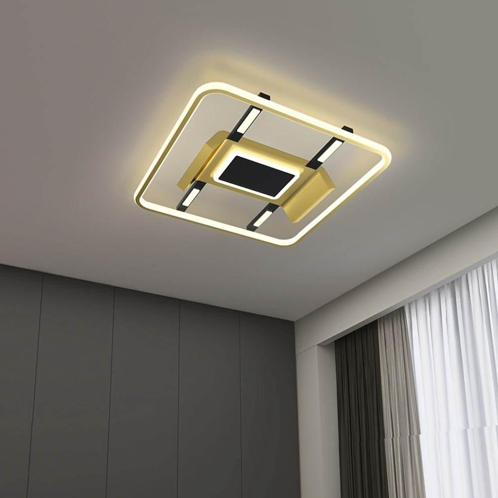 Square Metal Dimmable LED Modern Ceiling Lights Flush Mount Lighting