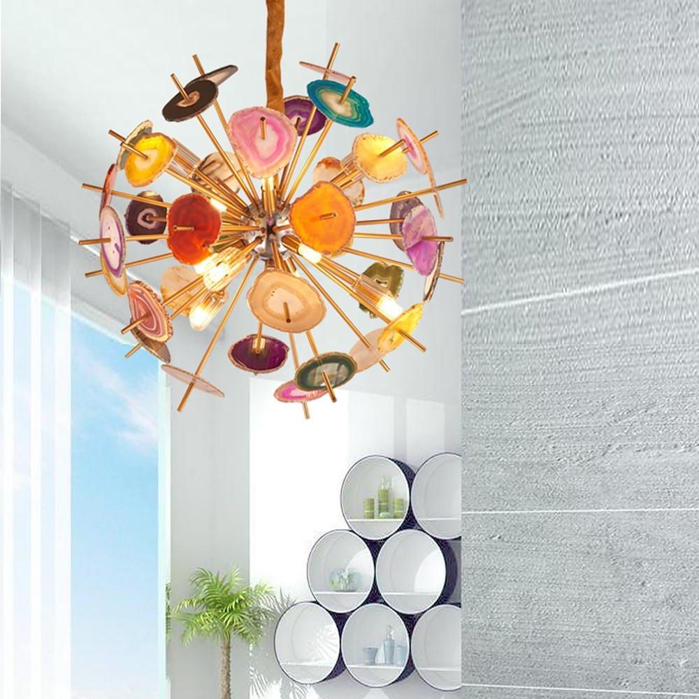 3 Light Colorful Globe Design LED Modern Chandeliers Pendant Light