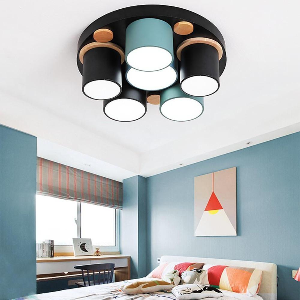 Rounded Cylindrical LED Modern Ceiling Lights Flush Mount Lighting