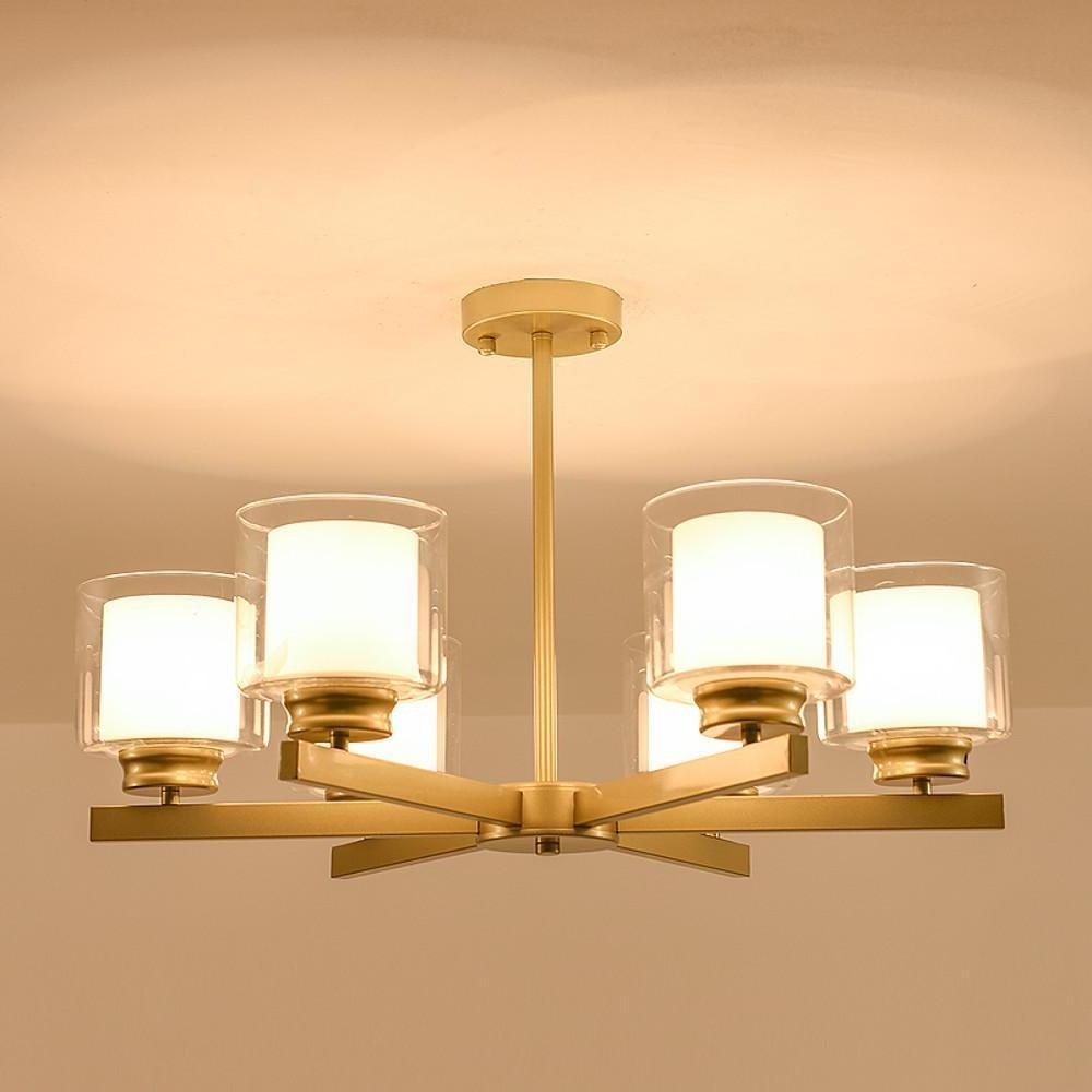 6-light Glass Candlestick Design LED Modern Chandeliers Ceiling Lights