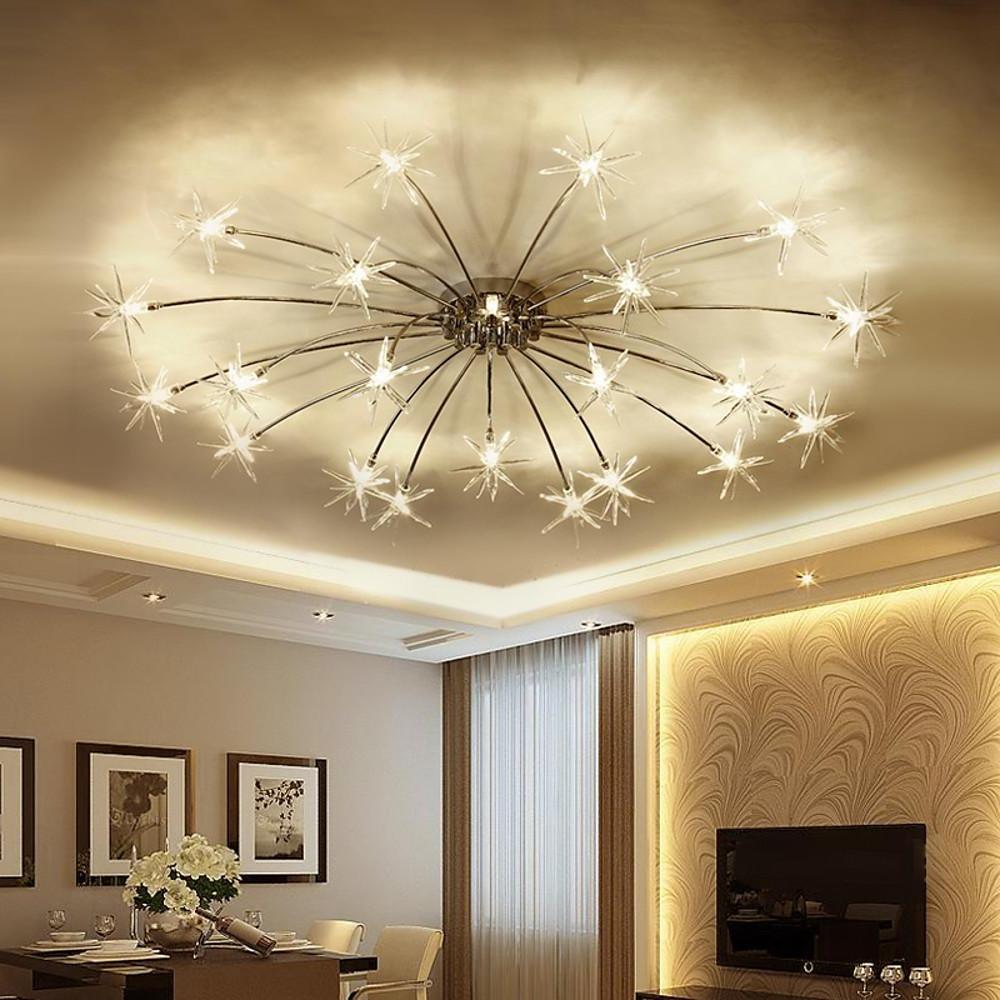 7'' Galaxy Inspired Modern Mini-Style Metal Chrome Chandelier With 10 LED Lights