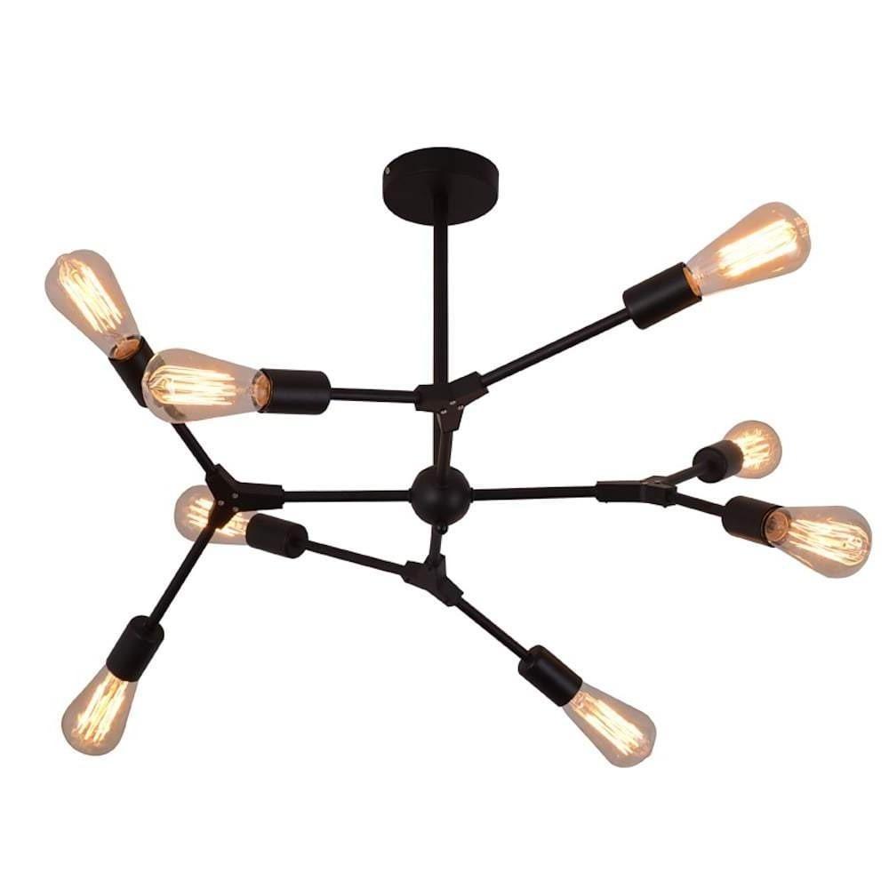 9-light LED Irregular Design Metal Nordic Chandeliers Pendant Lights