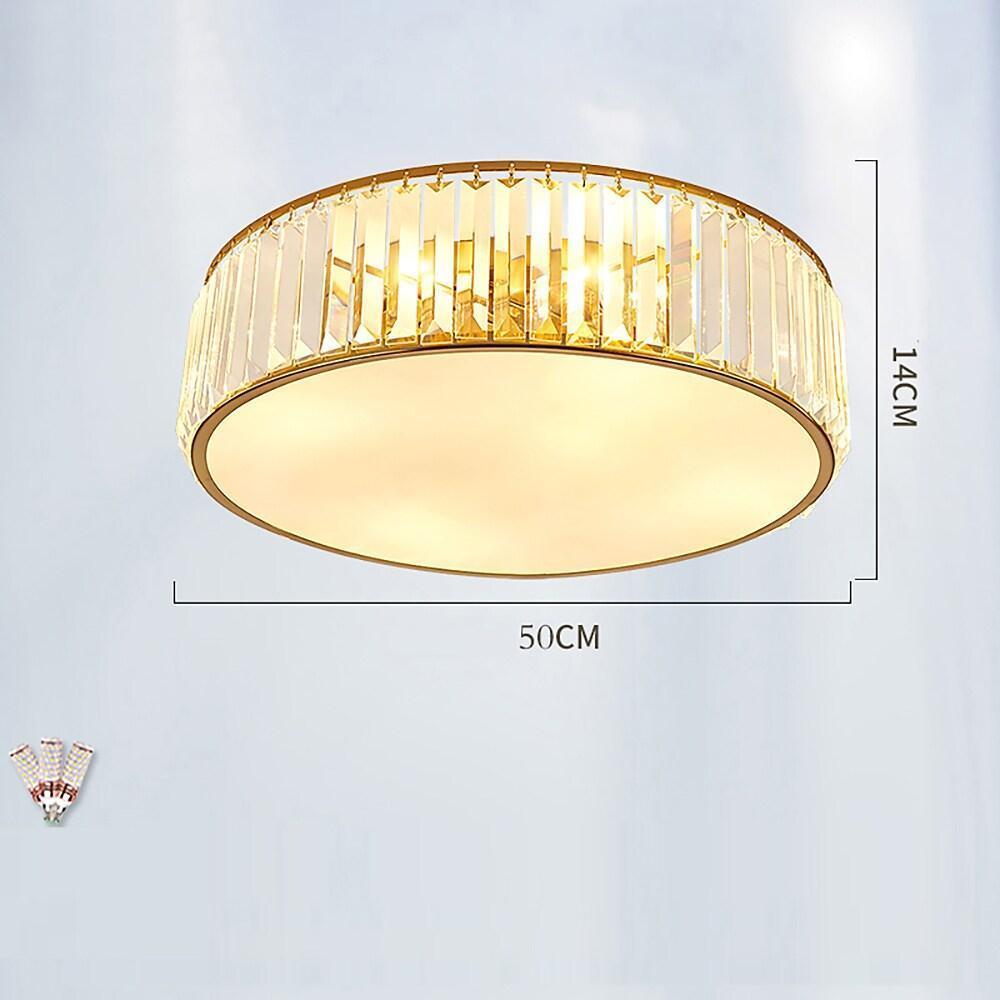 Drum-shaped LED Crystal Nordic Ceiling Lights Flush Mount Lighting