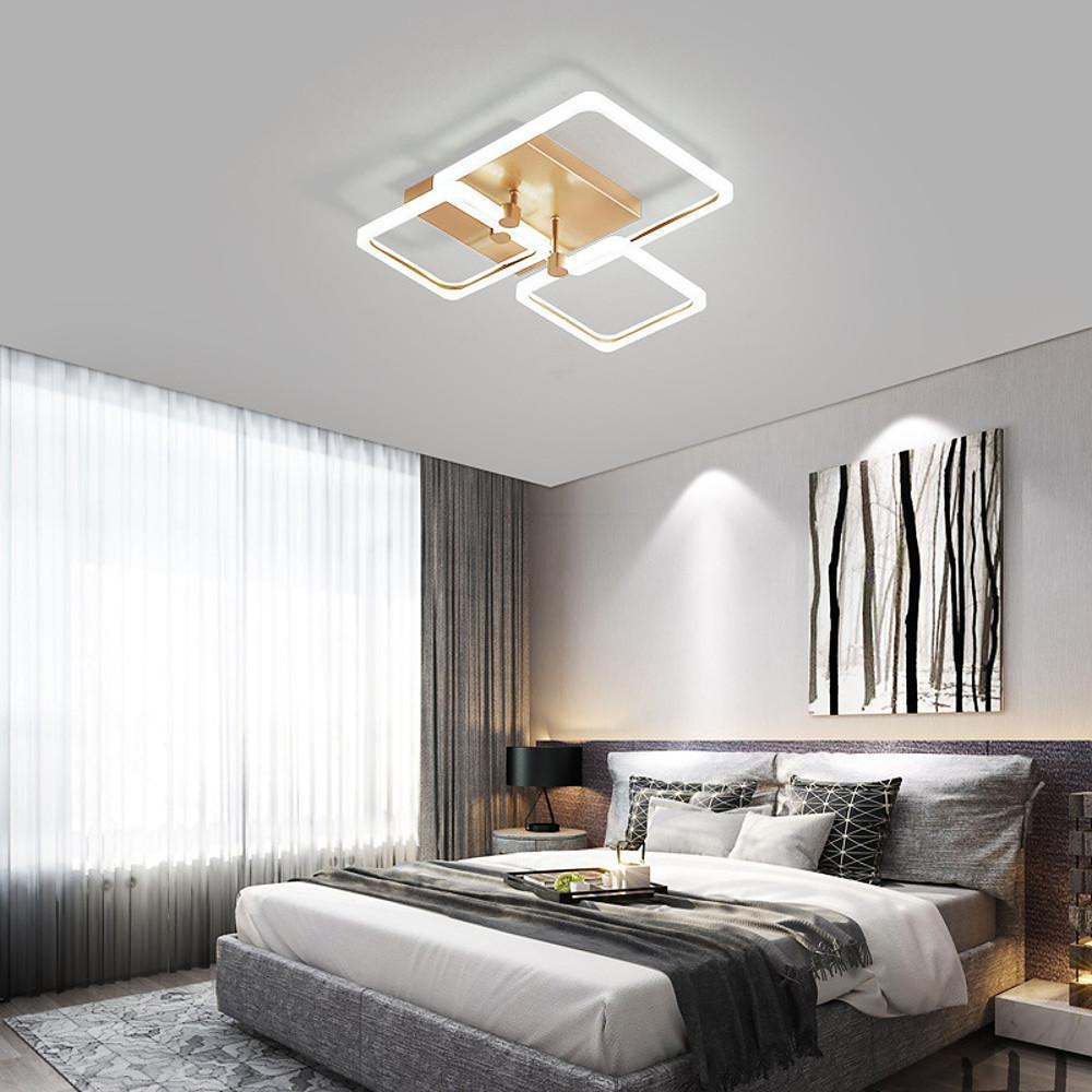 Squares Artistic Dimmable LED Modern Ceiling Lights Flush Mount Lighting