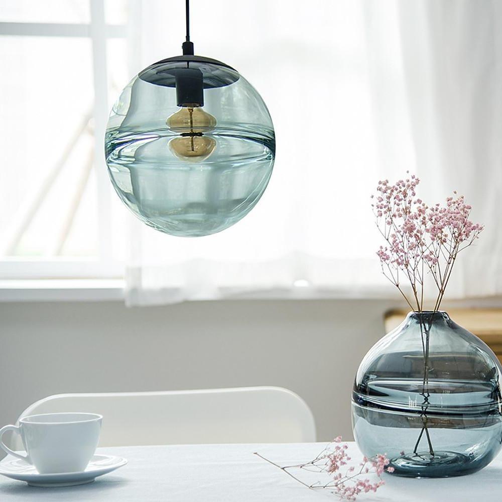 Metal Glass Globe Kitchen Island Pendant Lighting Industrial Pendant Light