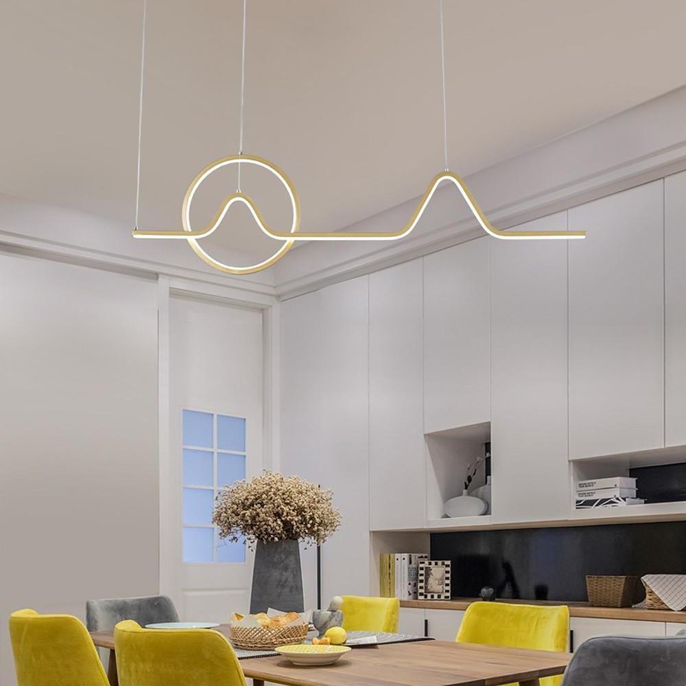 Minimalist Waves Circles Design Pendant Lighting Modern LED Kitchen Lighting Dining Room Lighting Ceiling Light