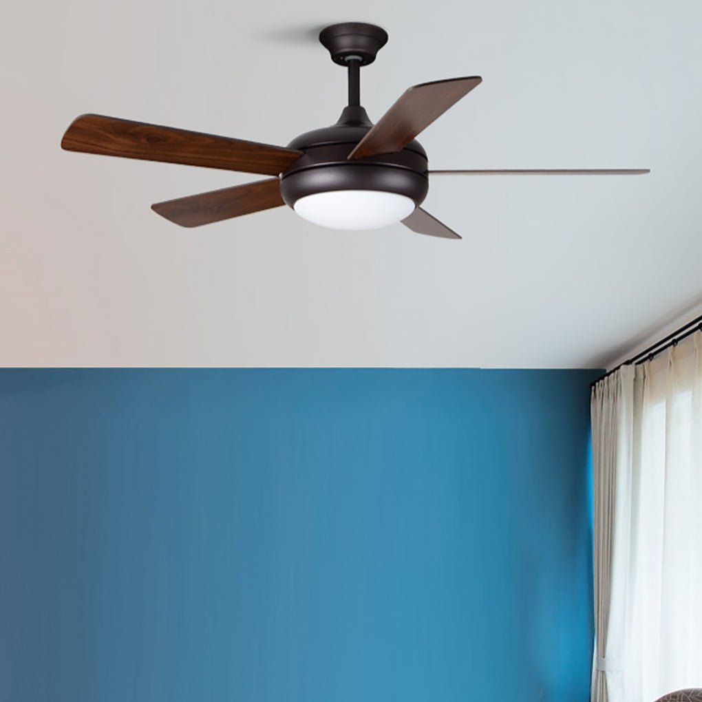 Hanging 3 Gear Wind Speed Retro Wood Fan Blade Mute Energy Saving Ceiling Fans with Lights