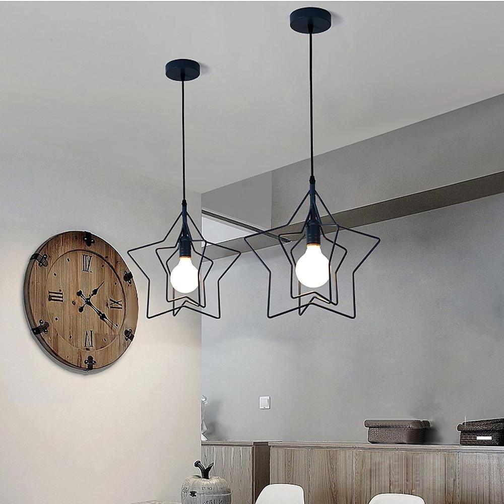 Multiple Star Shaped LED Modern Pendant Light Hanging Lamp Island Lights