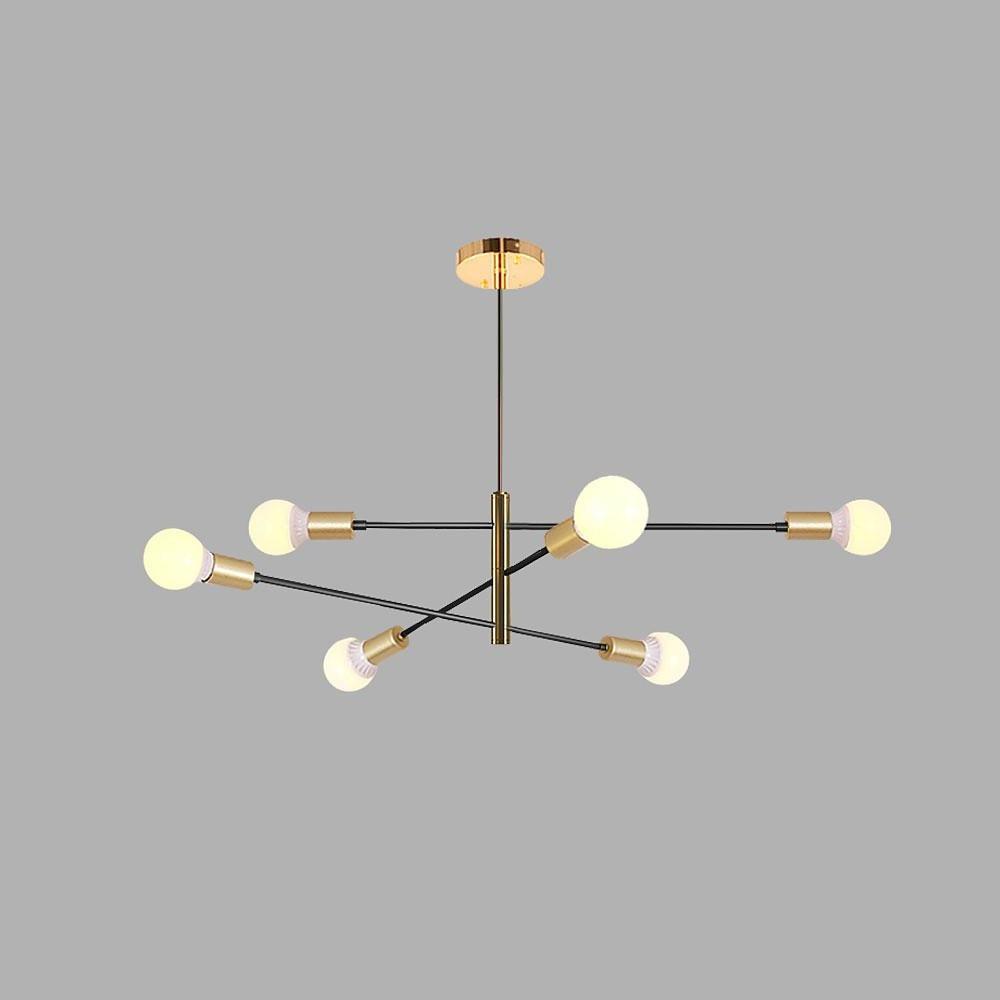 Luxurious 6-Light Sputnik Chandelier with E27 Bulb Base - 41'' Dia x 31'' H