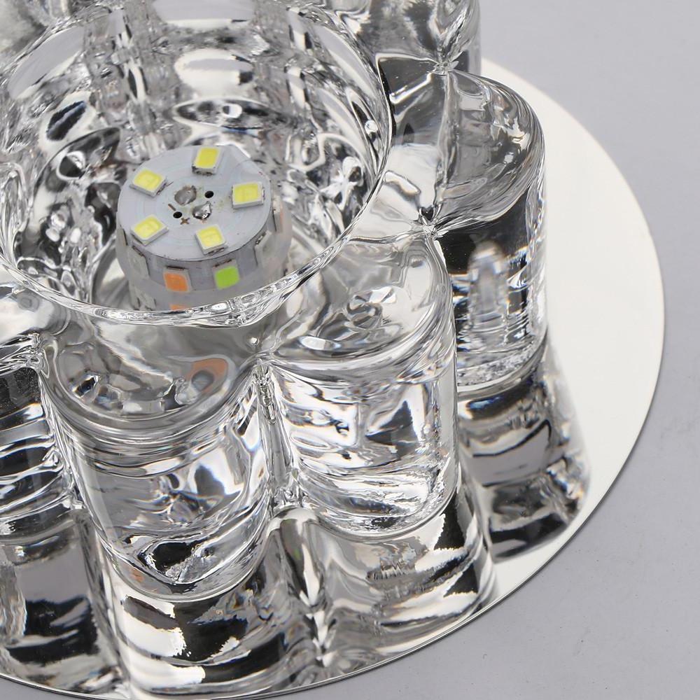 Electroplated Metal Crystal Flower Multi Color LED Modern Ceiling Light