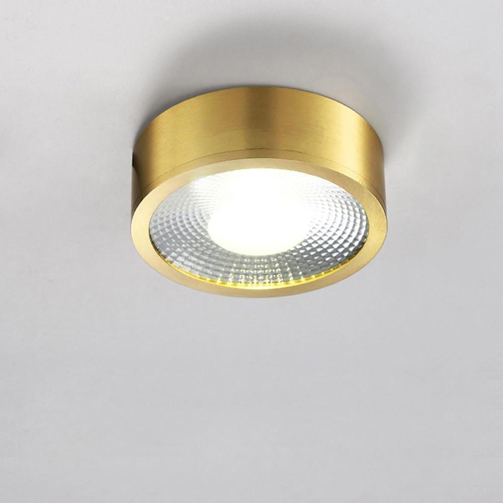 Round LED Copper Modern Ceiling Lights Flush Mount Lighting Ceiling Lamp