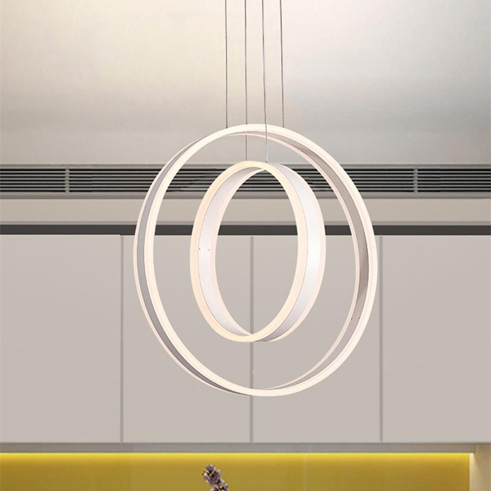 Twin Circle LED Orb Chandelier Ceiling Light