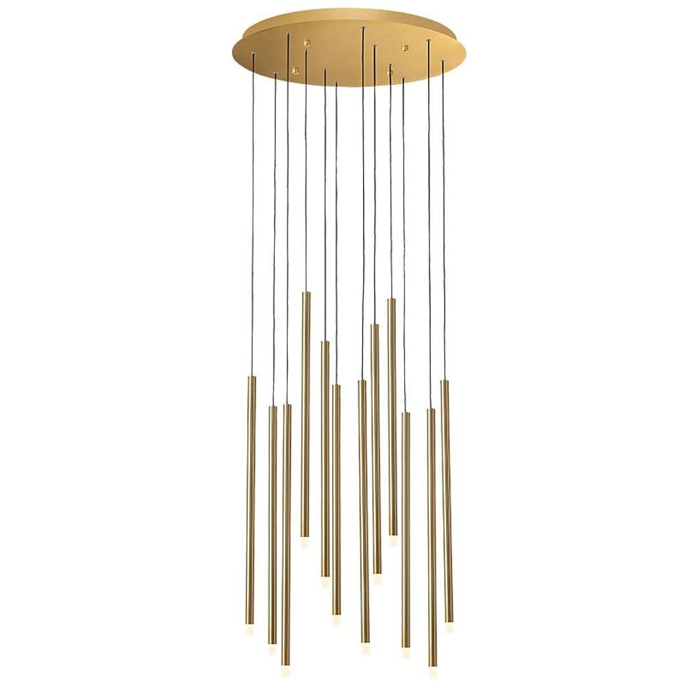 Linear Cluster Elongated Cylindrical LED Modern Pendant Light Chandelier