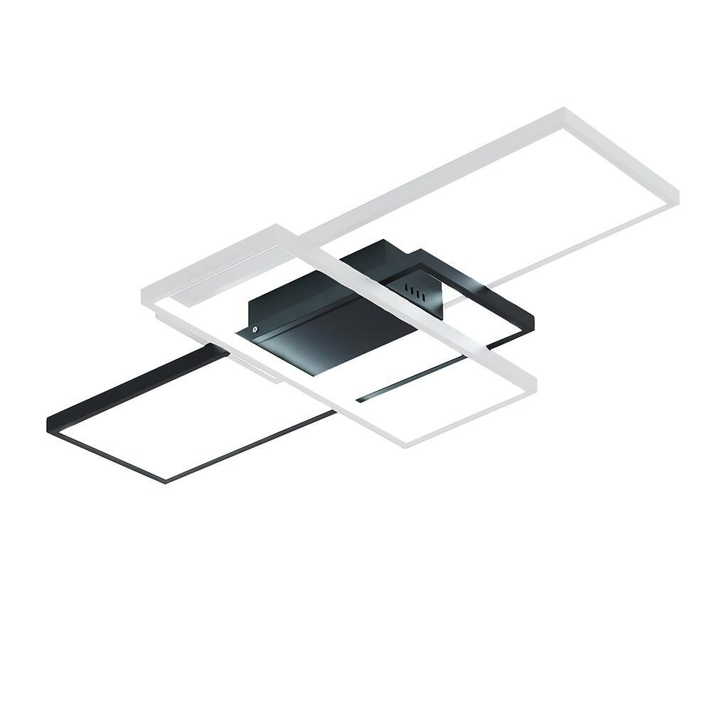 Multi Rectangle Large Flush Mount Ceiling Light with 3 Integrated Tiered Lights