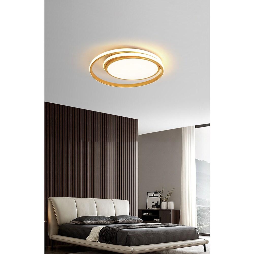 Circular Modern Acrylic LED Flush Mount Ceiling Light for Bedroom