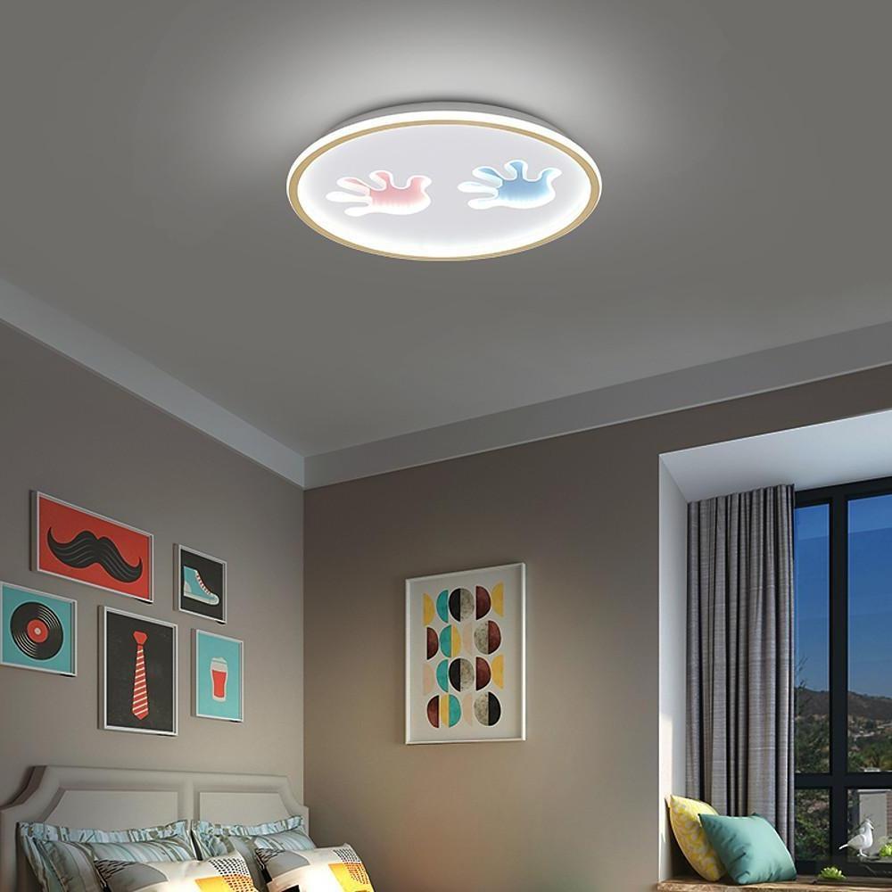 Round Hands Image LED Nordic Flush Mount Lighting Ceiling Lights Hanging Light