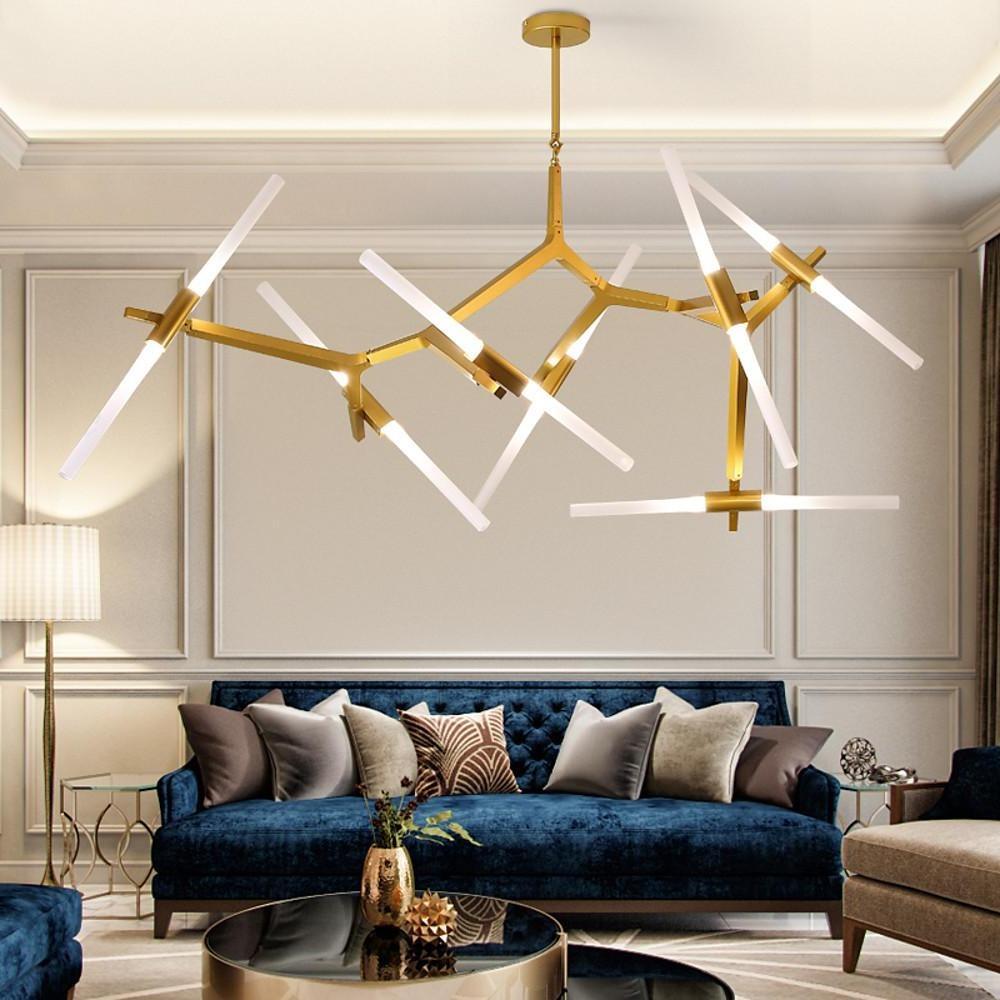 Industrial Drone Shaped Brass Chandelier Light Modern Sputnik Chandelier 14 LED Bulbs