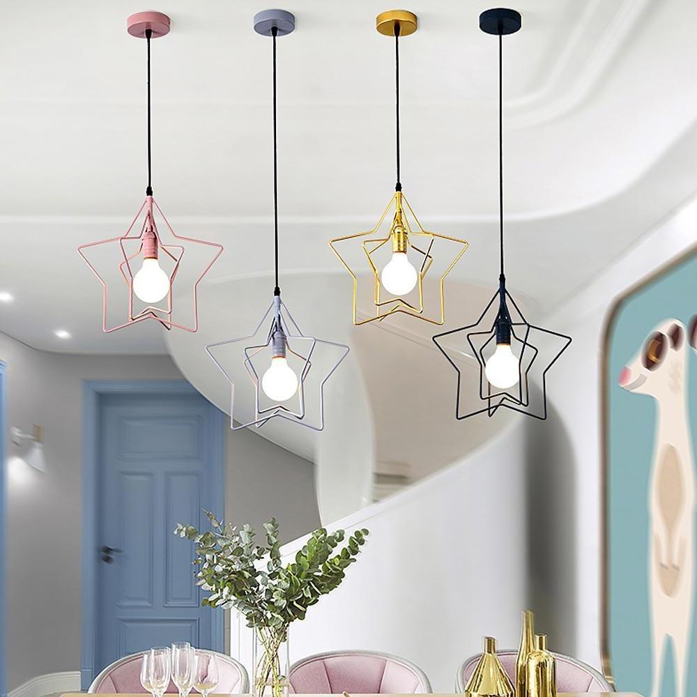 Multiple Star Shaped LED Modern Pendant Light Hanging Lamp Island Lights