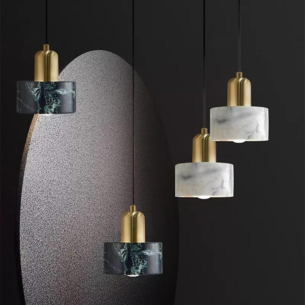 Minimalist Cylindrical Electroplated Copper LED Modern Pendant Lighting