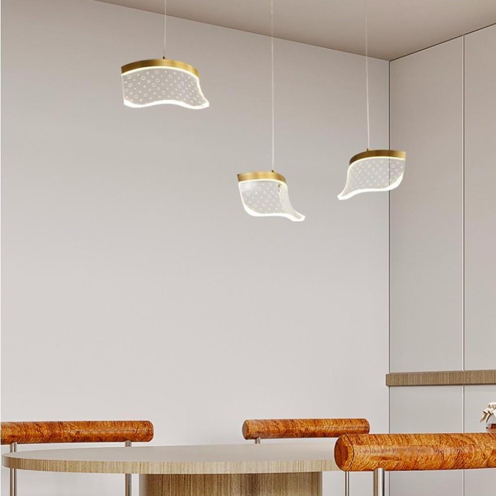 Uneven Copper Acrylic Pendant Lights for Kitchen Island Unique Pendant Light