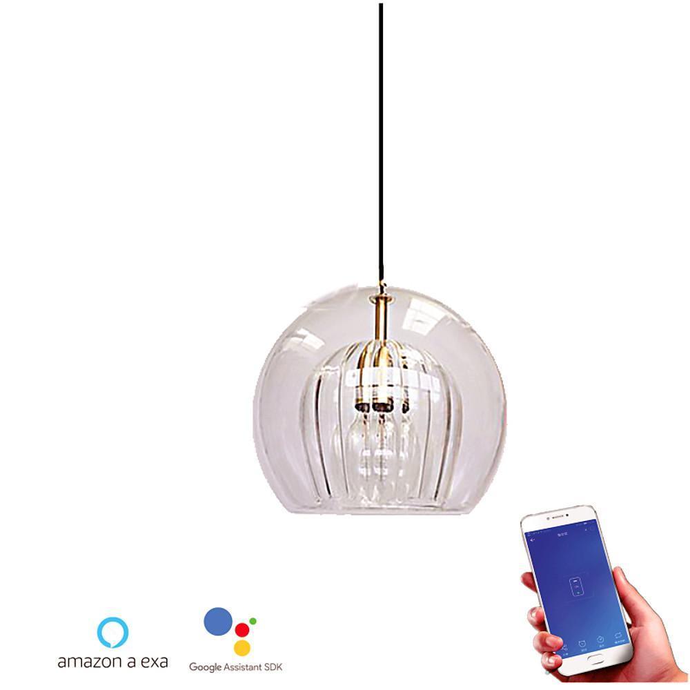 Unique Glass Globe LED Modern Pendant Light Hanging Lamp Island Lights