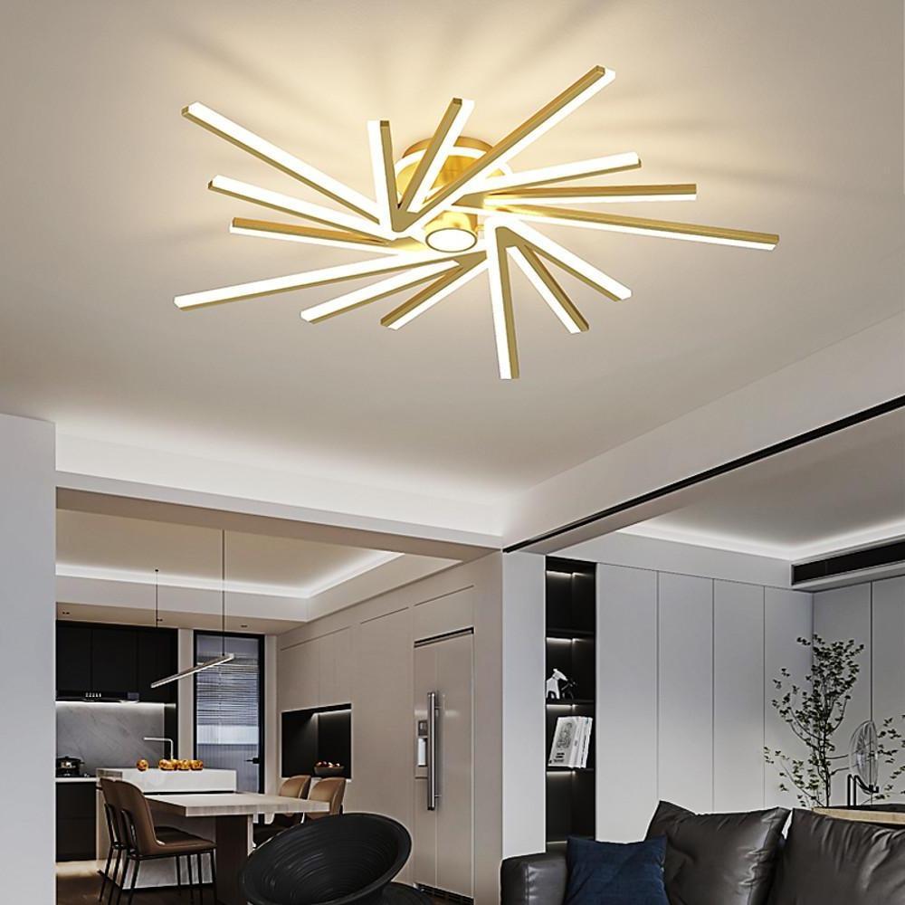 Abstract Tube Flower Shaped LED Nordic Flush Mount Lighting Ceiling Lights