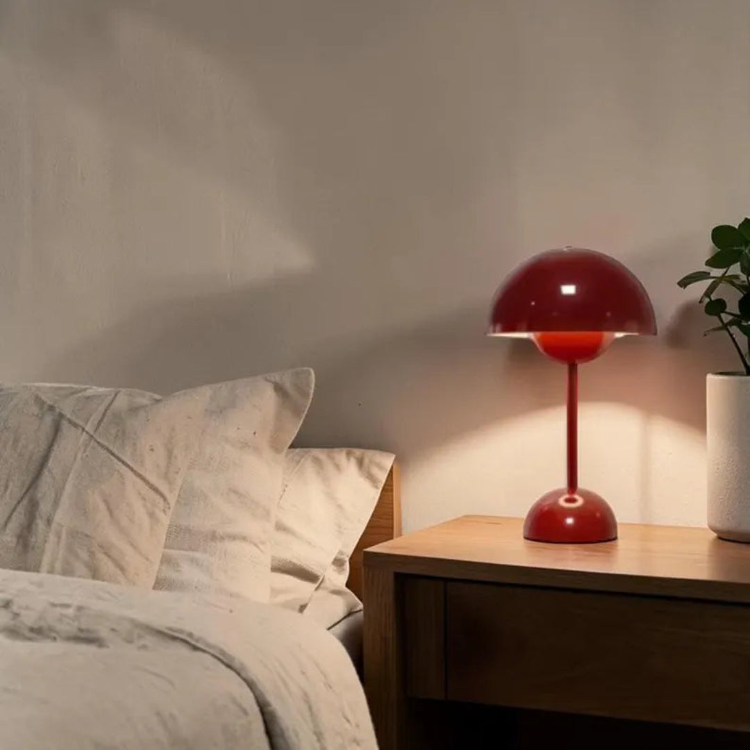 Retro Minimalist Bedside Lamp, Cozy Bedroom Lighting, Aesthetic Night Light, Modern Desk Lamp, Ambient Home Decor