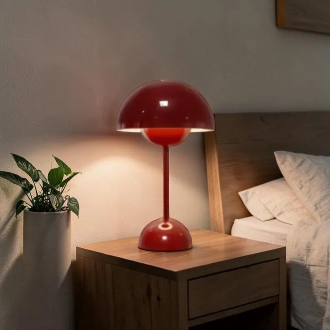 Retro Minimalist Bedside Lamp, Cozy Bedroom Lighting, Aesthetic Night Light, Modern Desk Lamp, Ambient Home Decor
