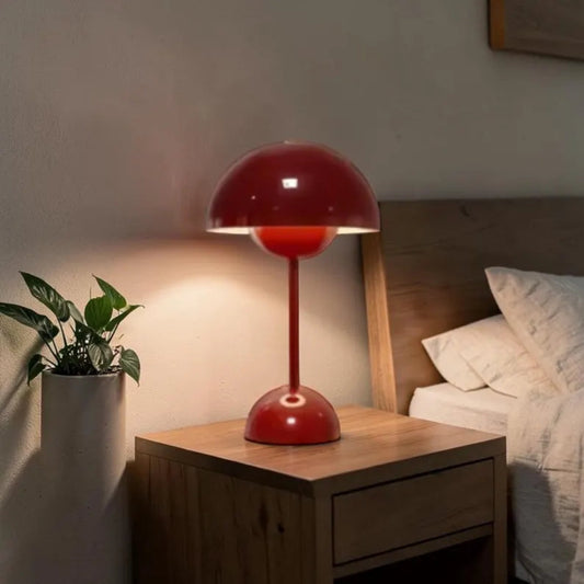 Retro Minimalist Bedside Lamp, Cozy Bedroom Lighting, Aesthetic Night Light, Modern Desk Lamp, Ambient Home Decor